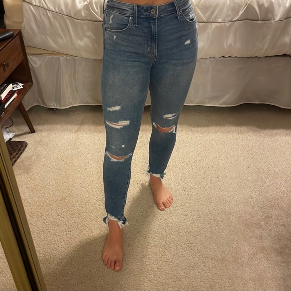 Abercrombie & Fitch High Rise Skinny Ankle Jeans Size 4/27